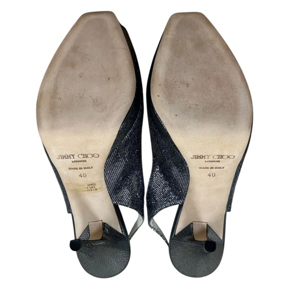 Jimmy Choo, Glitter Slingback Platform Pump ‘Clue’ Box Dustbag, Size 40 IT US 10 - Picture 13 of 16